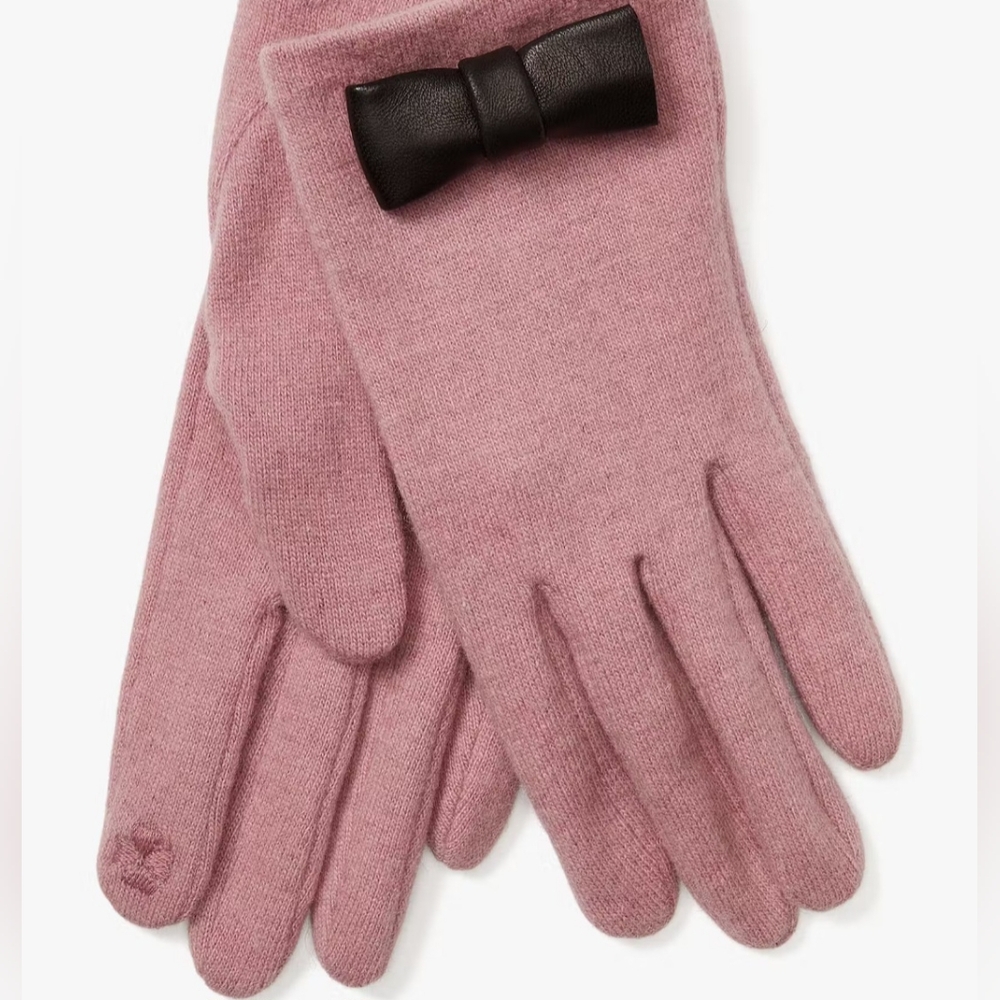 KATE SPADE ENGLISH ROSE HALF BOW GLOVES